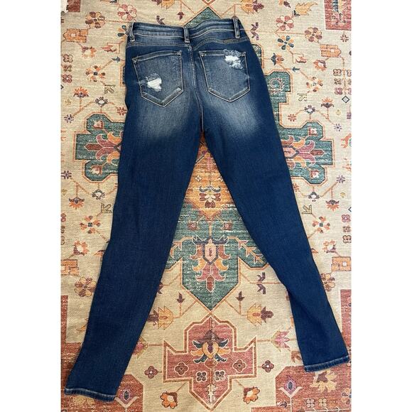 KanCan Skinny Jeans 7/27 Distressed Ripped Mid Rise Style KC8573M - Picture 5 of 8